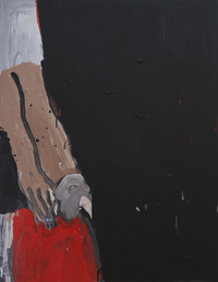 I like his energy, 2023, gloss paint on canvas, 107 x 137 cm