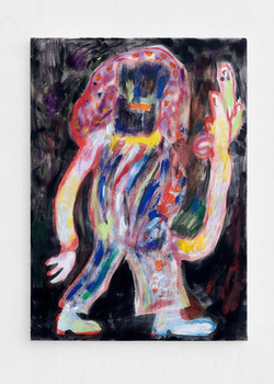 Sausage Man, 2018. 70cm x 50cm. oil on canvas