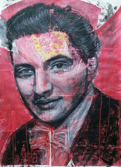 "BEFORE THE CANDELABRA"84.5 x 64 cmAcrylic, collage, crayonSOLD