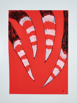 Nails, 2019. charcoal and pastel on paper 60cm x 42cm