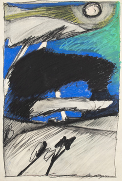 Fabio Mauri, Untitled [Apocalypse], 1980s, mixed media on paper, cm 48x33