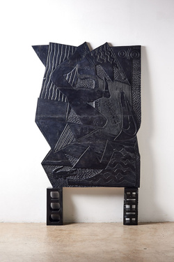 I Wish You Well, 2017. carved jacaranda wood, polish. 160cm x 117cm x 5cm