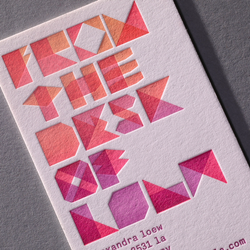 LETTERPRESS with split fountainFrom the Desk of Lola business cards