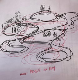 Process work for 'Towards a depiction of ... the experimental museum / the colonial museum, by Prachi Joshi, 2023
