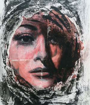 "THE DEAREST ROSE"68.5 x 63 cmAcrylic, collage, crayonSOLD