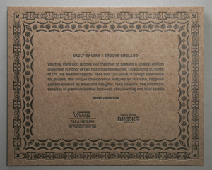 LETTERPRESSVault by Vans & Brooks England insert