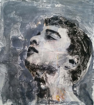 "SAL"77 x 67.5 cmAcrylic, collage, crayonSOLD
