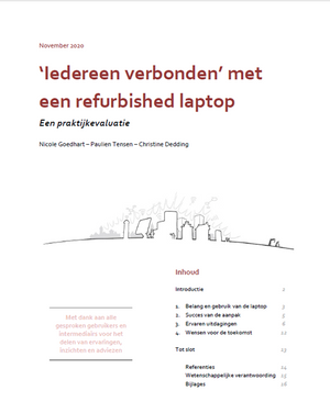 Voorpagina rapport 'Iedereen verbonden met een refurbished laptop'