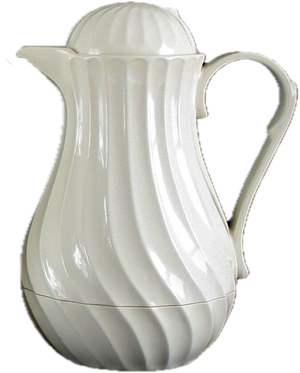 white plastic thermos