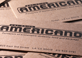 LETTERPRESSAmericano business cards