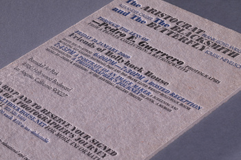 LETTERPRESSFriends of Hollyhock House invitation