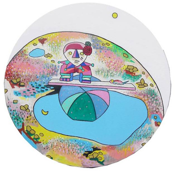 池裡的平衡球。A balance ball in the pond。Oil.canvas, Cm 60, 2012