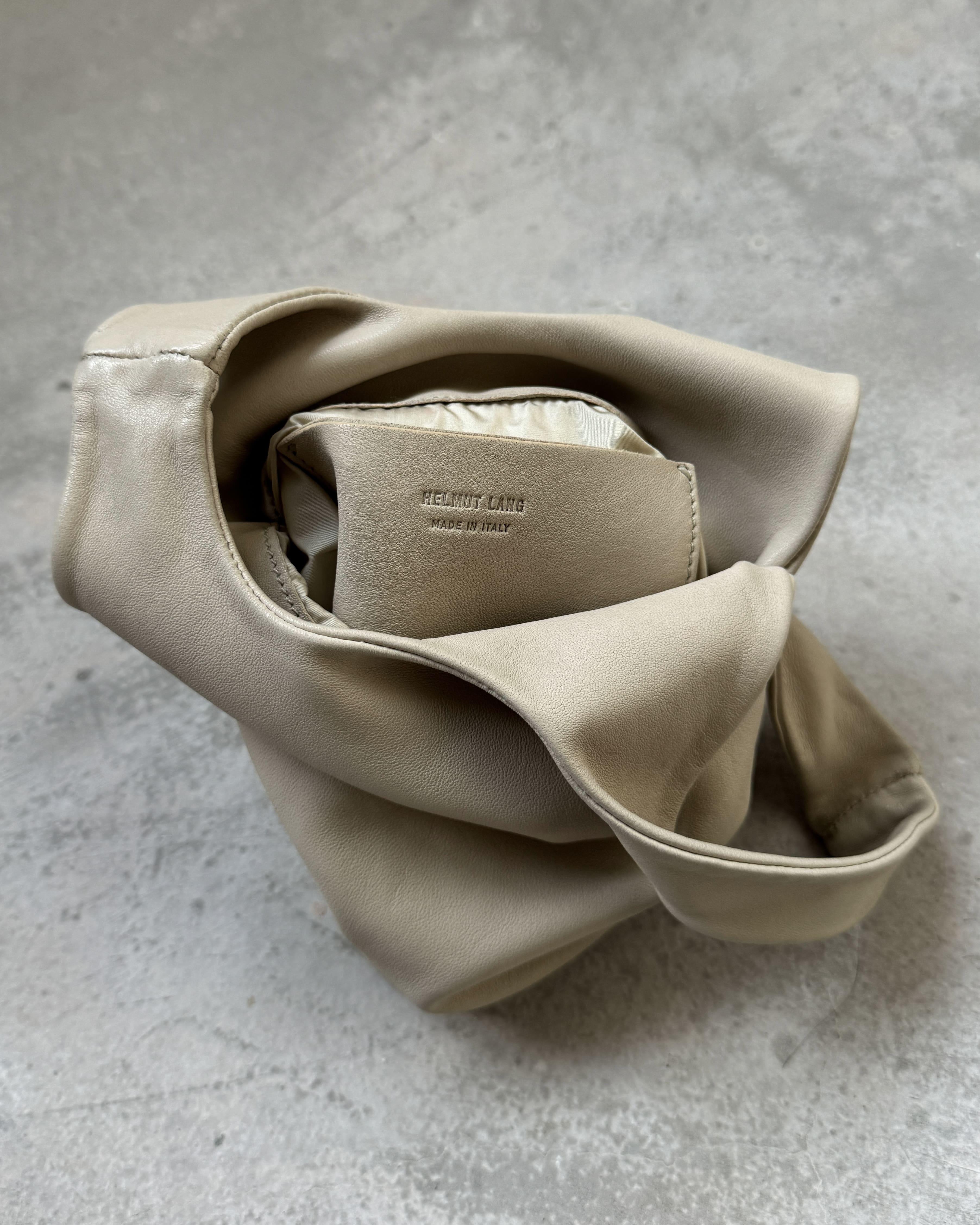 Helmut Lang, 2001 Leather Pull-through Pouch Bag - LA NAUSÉE