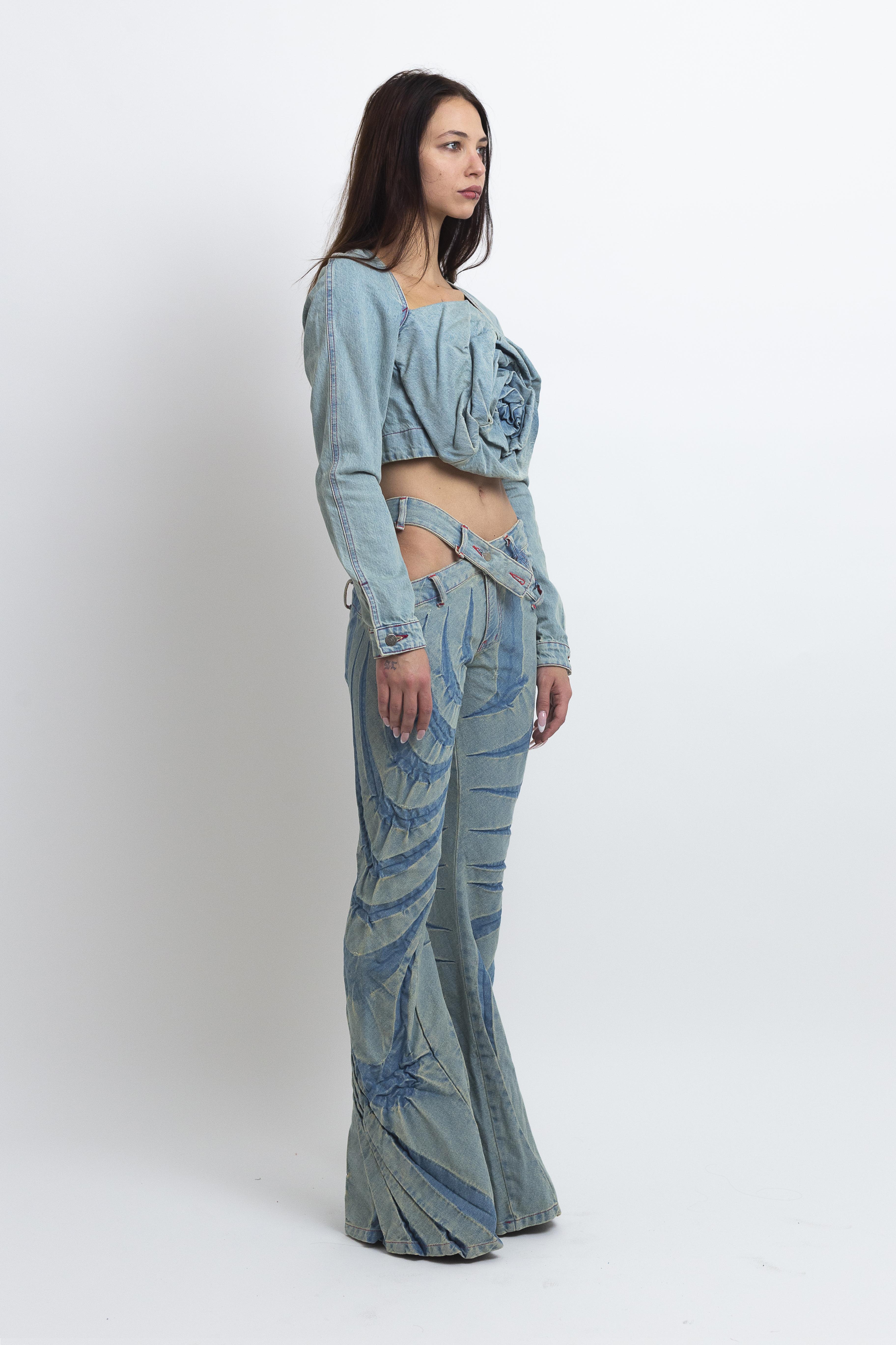 MASHA POPOVA のホルターネック デニム トップス Ash Blue Bandana Top £150 - Masha Popova