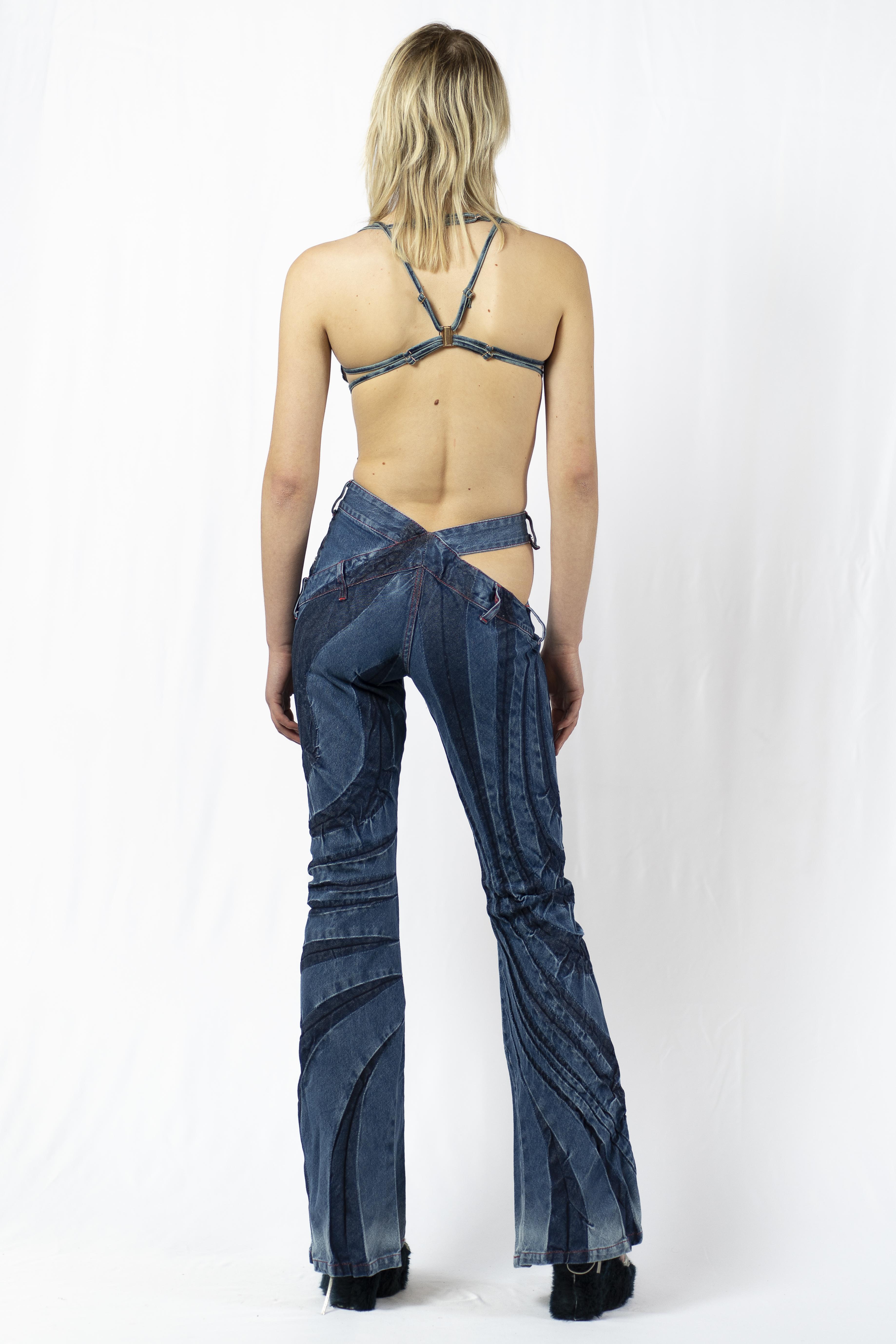 【Masha Popova】TRIBAL BIAS CUT JEANS バイアスカットデニム INDIGO FADE TRIBAL BIAS CUT JEANS £365 - Masha Popova