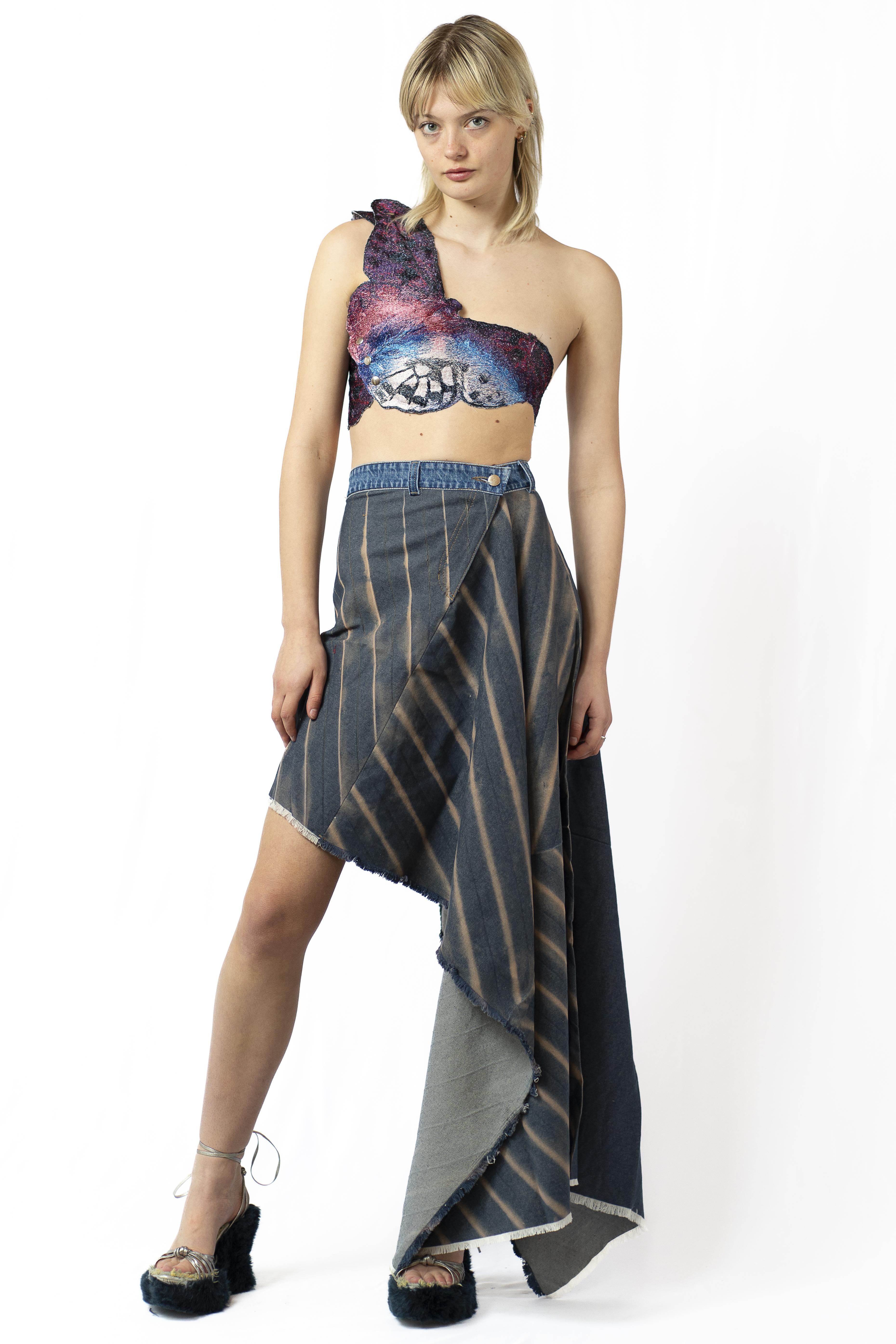Pleated cut out skirt £460 - Masha Popova
