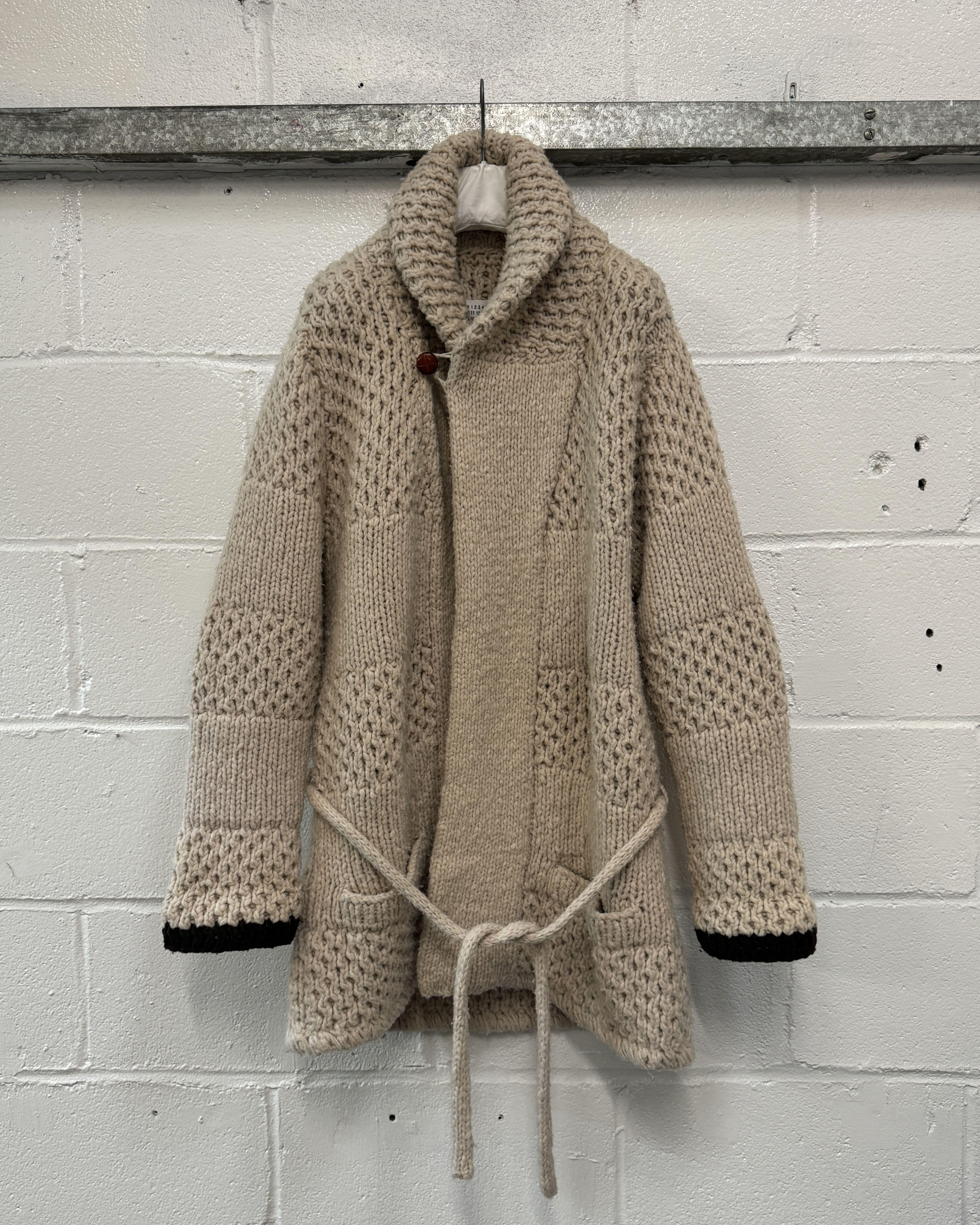 Martin Margiela, A/W 2001-02 Knitted Shawl Collar Caban - LA