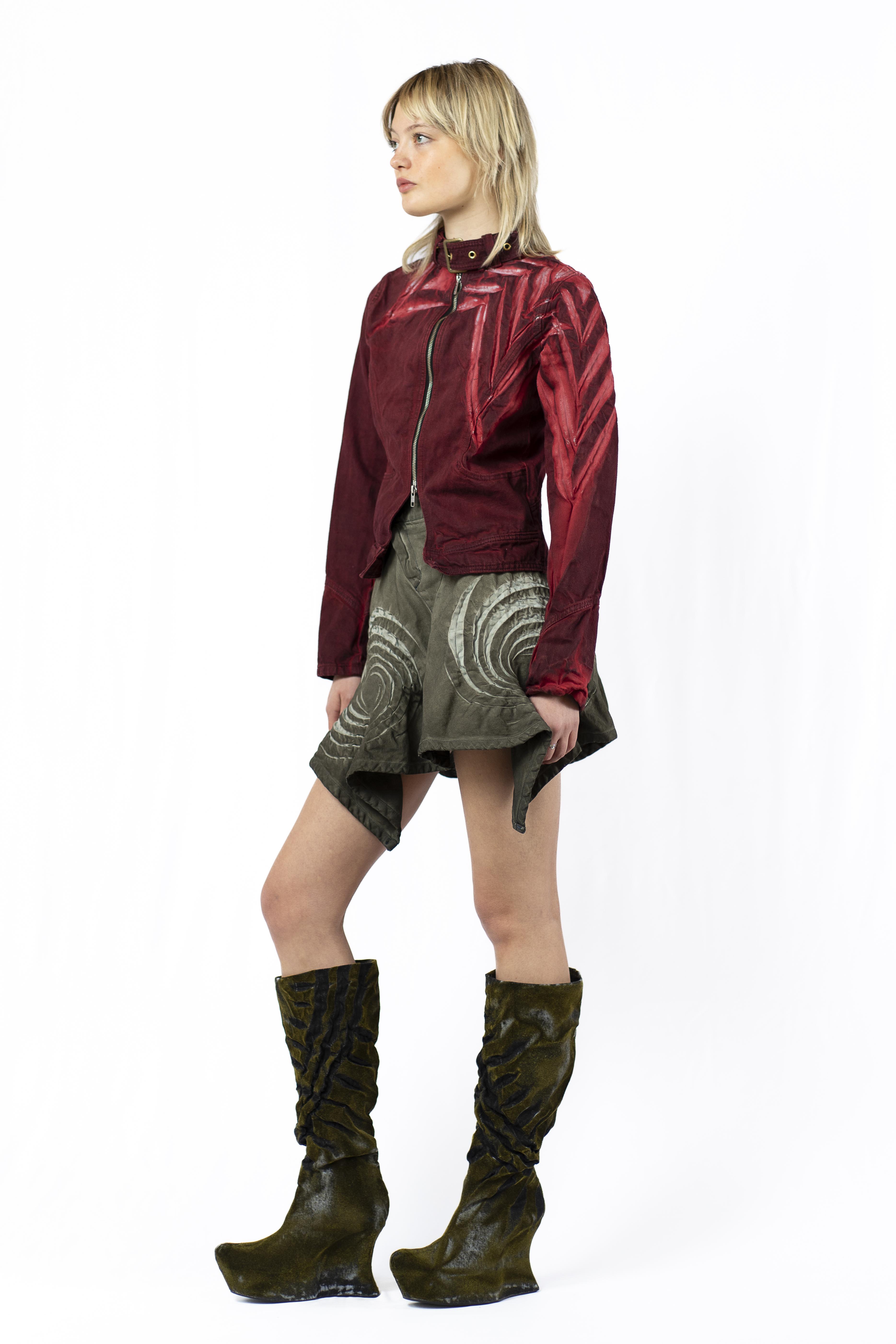 ジャケット Masha Popova Jackets SSENSE Exclusive Red Denim Jacket by Masha Popova on Sale