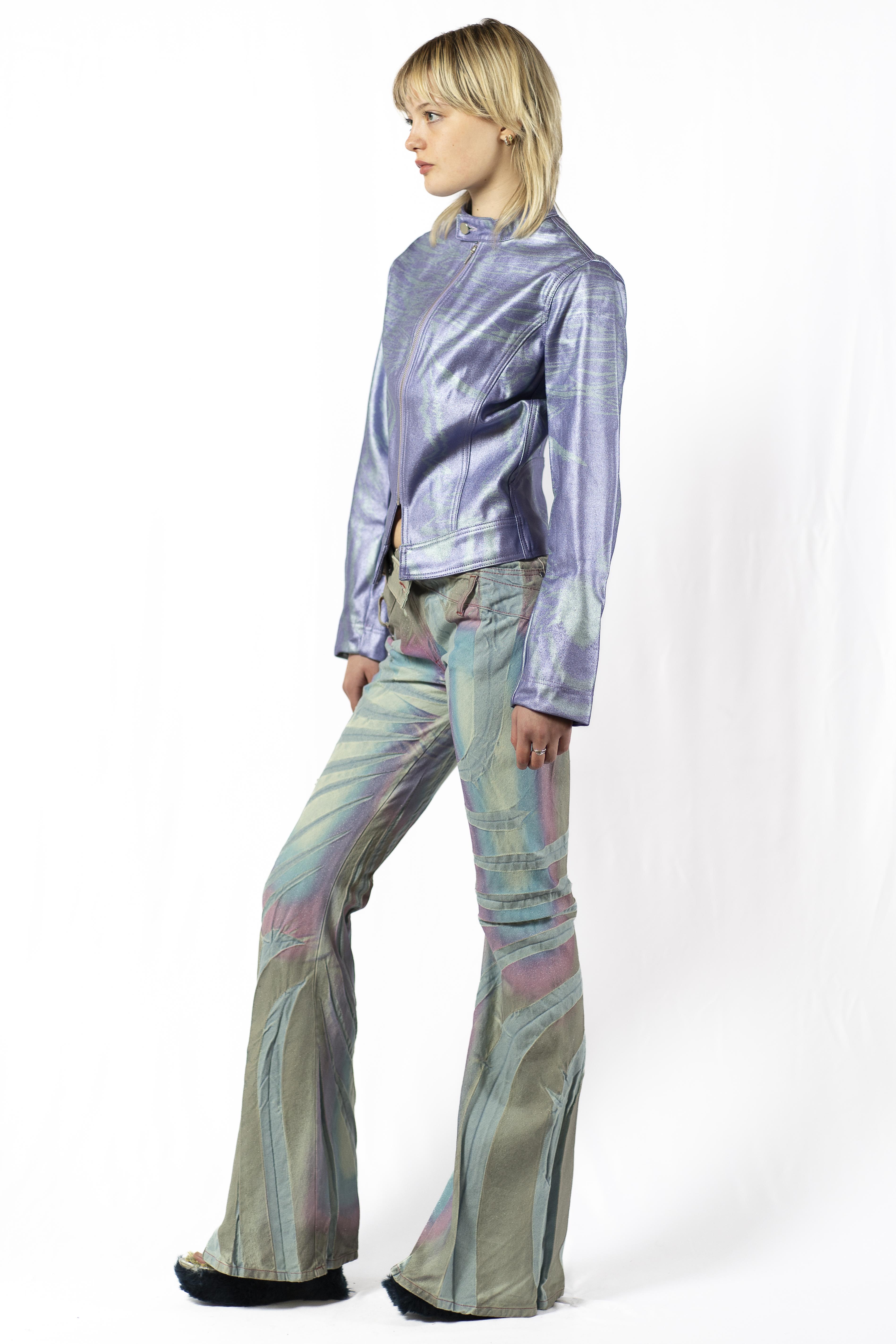 METALLIC AIRBRUSHED JEANS £560 - Masha Popova