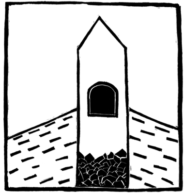 Illustration/Schaubild für ein Museum zum Thema Quecksilbergewinnung