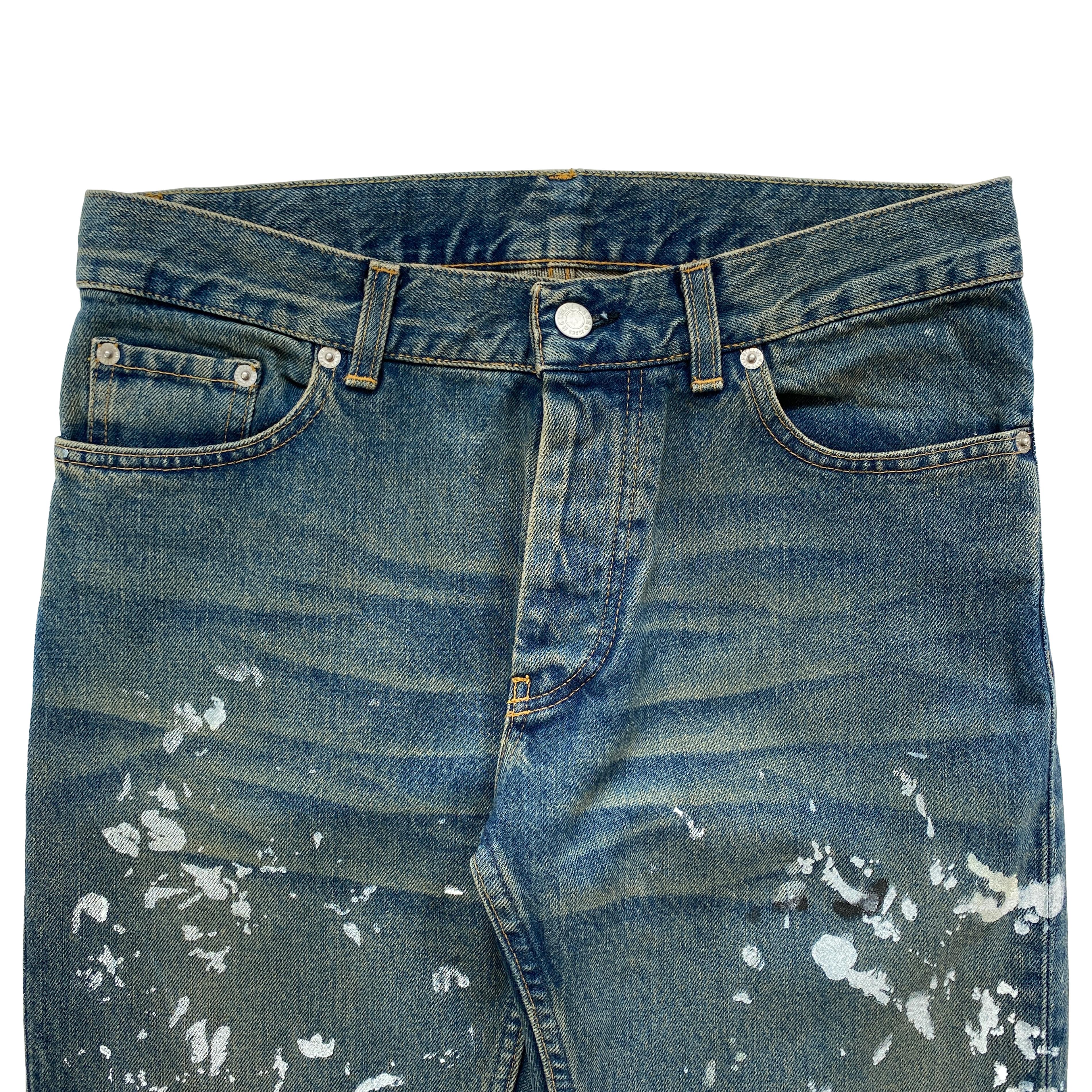 HELMUT LANG 1998 PAINTER JEAN 期間限定 Helmut Lang 1998 Vintage Sanded Broken Denim Painter Jeans