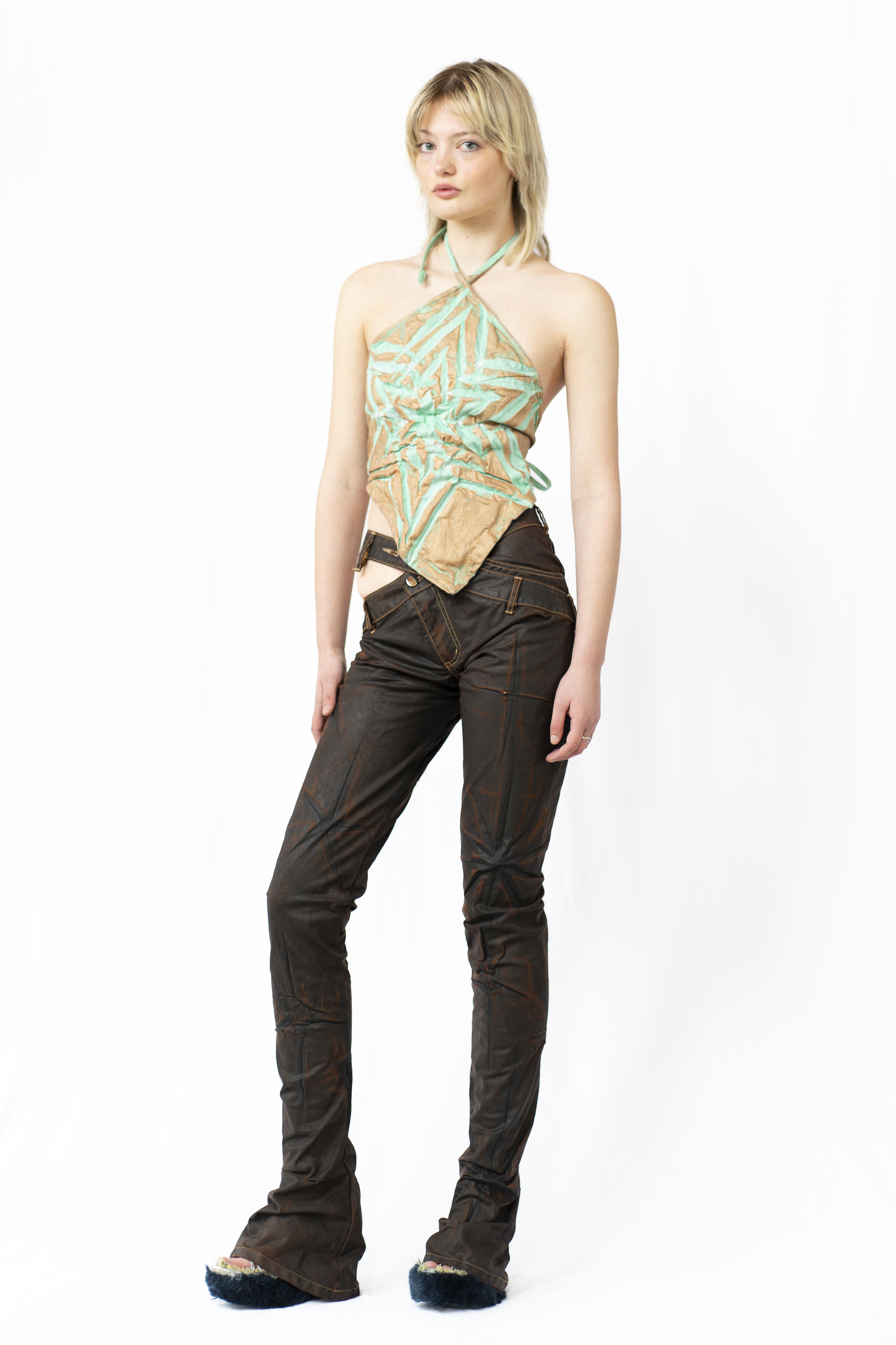 MASHA POPOVA のホルターネック デニム トップス Z1975 デニムホルターネックショートトップス - ホワイト | ZARA
