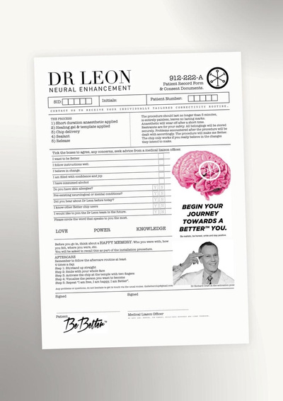 Paperwork from Dr Leon