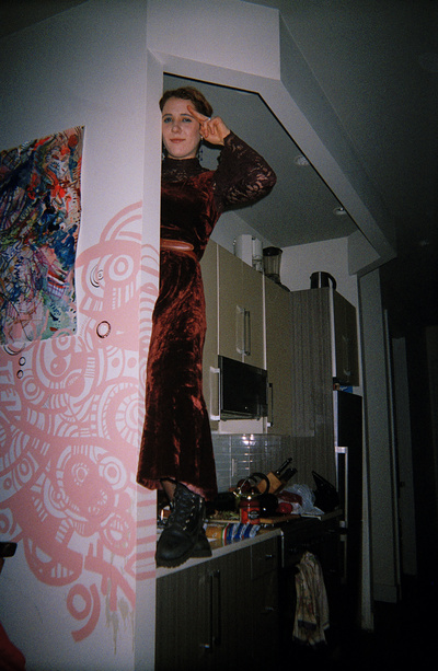 Kayla in her kitchen