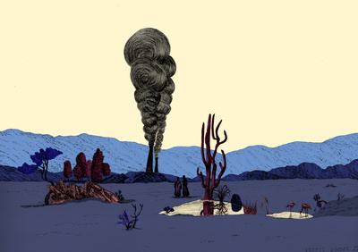 Conversations, 2025, Ink on paper and digital coloring, 40x60cm