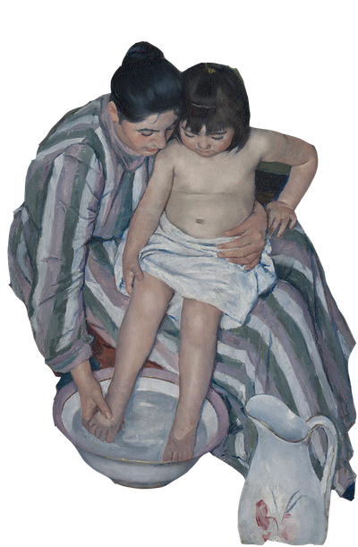 Mary Cassatt. The Child’s Bath. Oil on canvas. 1893.