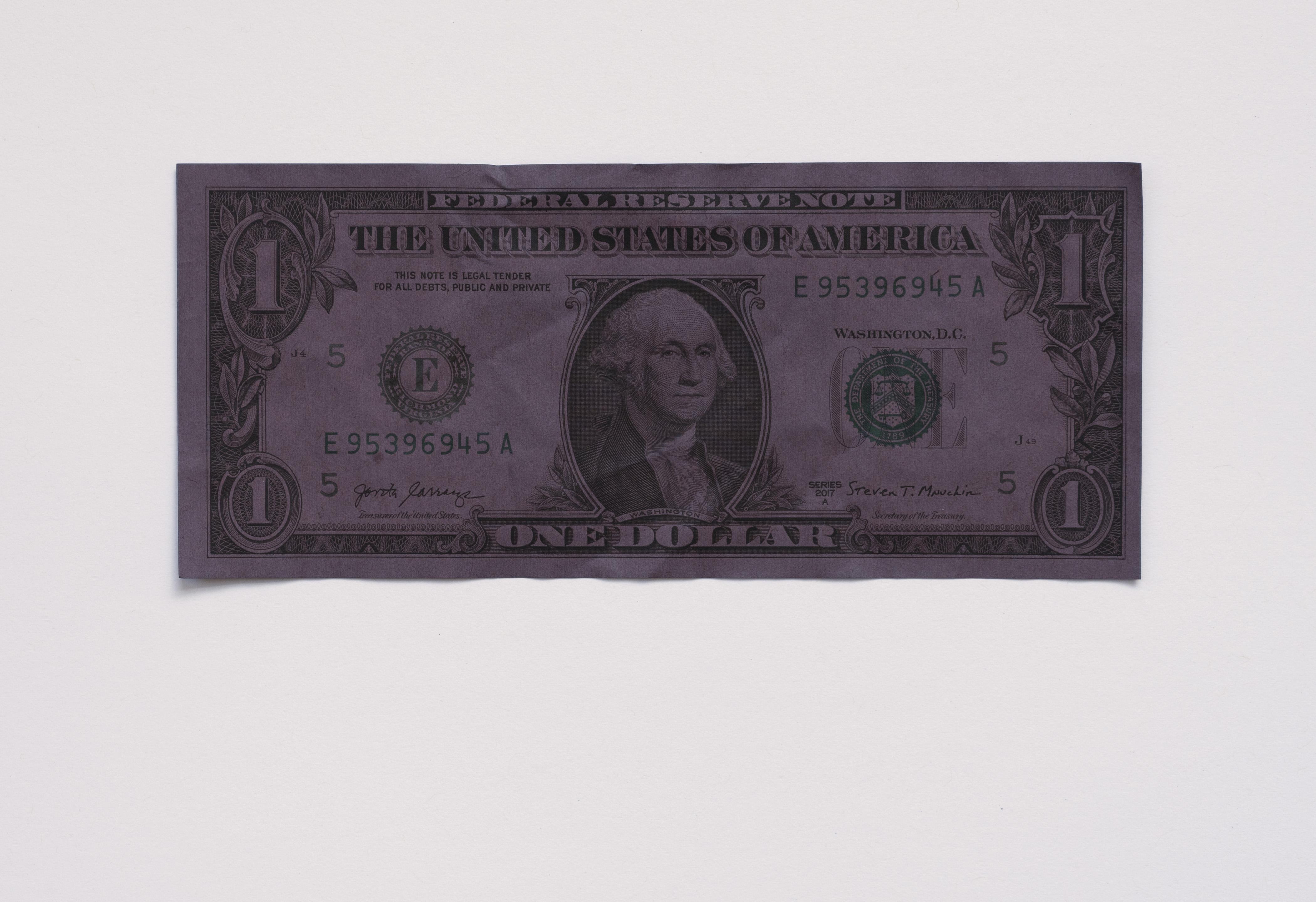 one dollar bill front