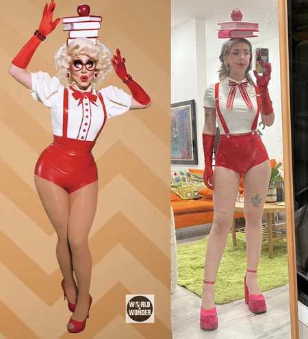 Trixie Mattel Costume (Book Hat by me)