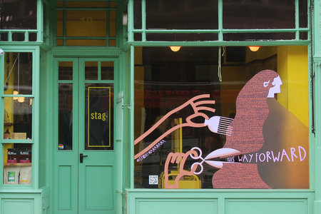 This Way Forward, mural for B Corp Stag Barber