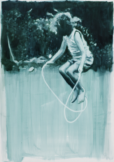 The Escapist, 2020. Oil on drafting film, 29 x 42cm