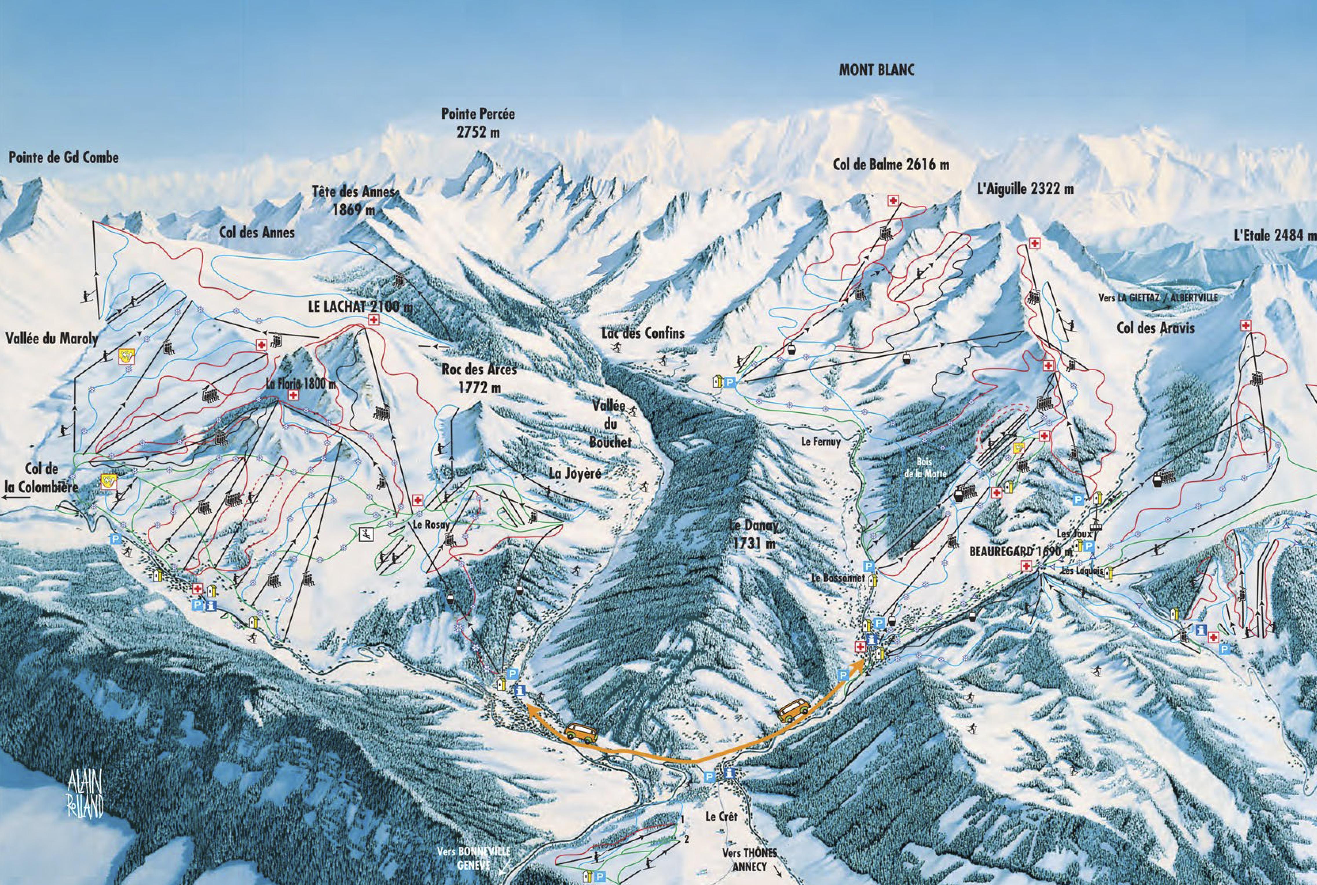 The piste map - Alpine Architecture + Landscape Project - Ness Lafoy