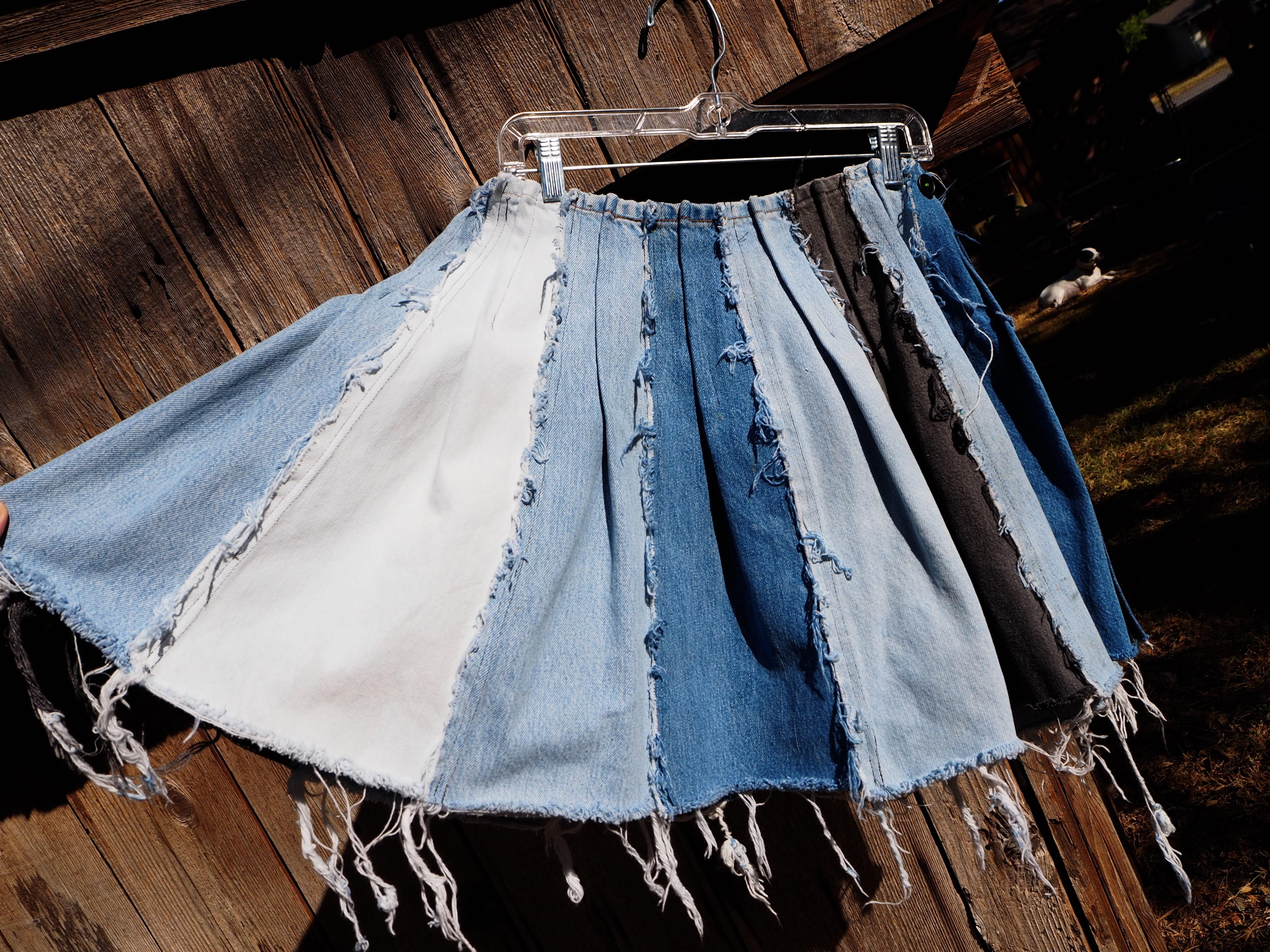 Flame Tree Wrap Skirt- Denim - Milk & Thistle