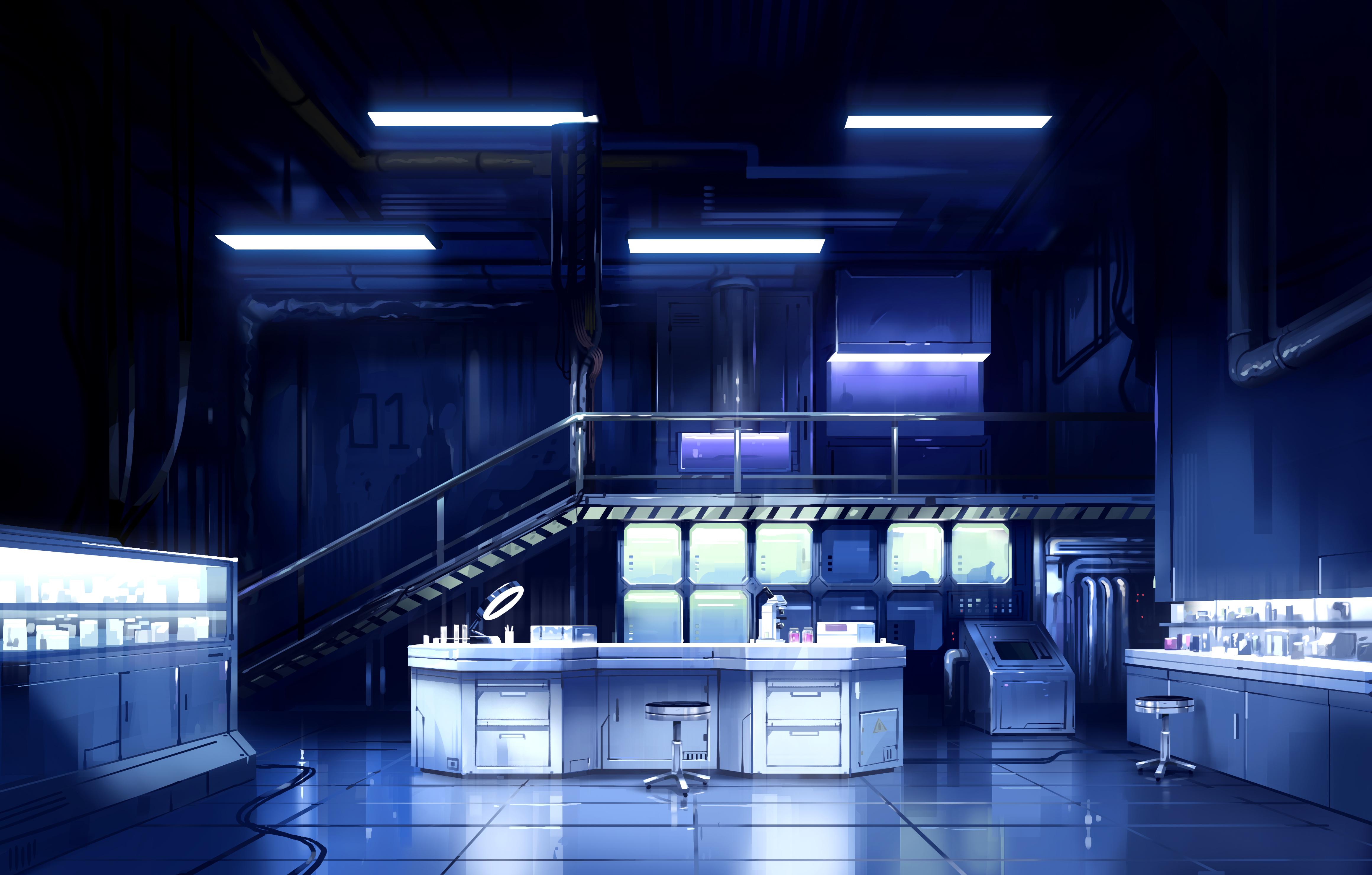 A futuristic laboratory