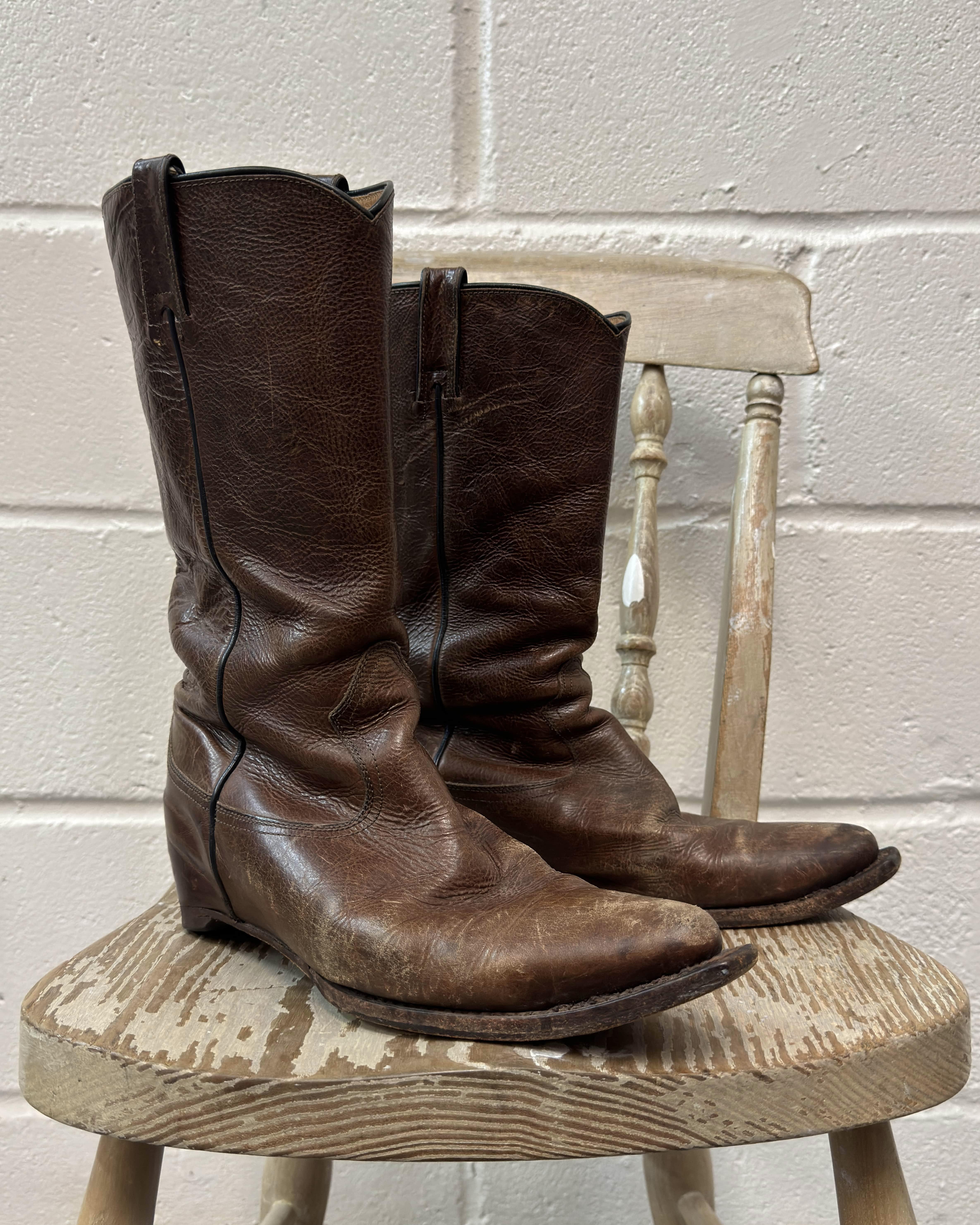 Martin Margiela, S/S 2000 Cowboy Boots with Inner Heel - LA NAUSÉE