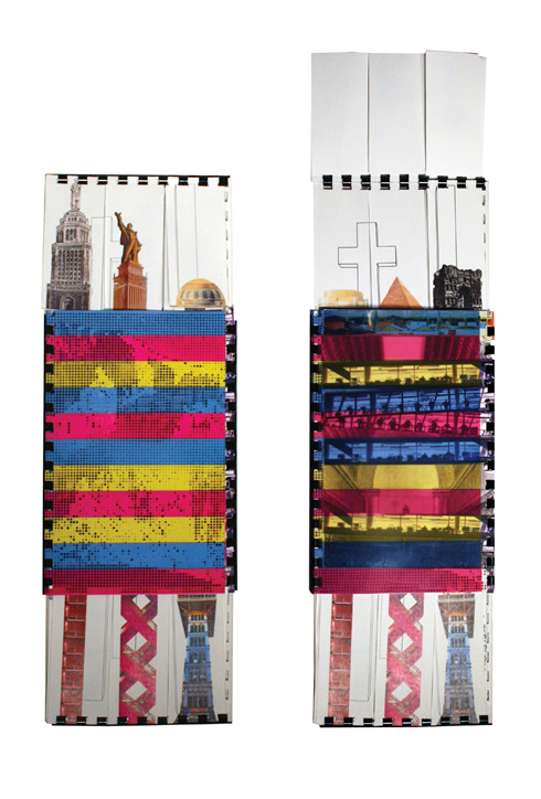  Possible combinations of precedent, program, figures, and exterior expressions explored through a flip-book