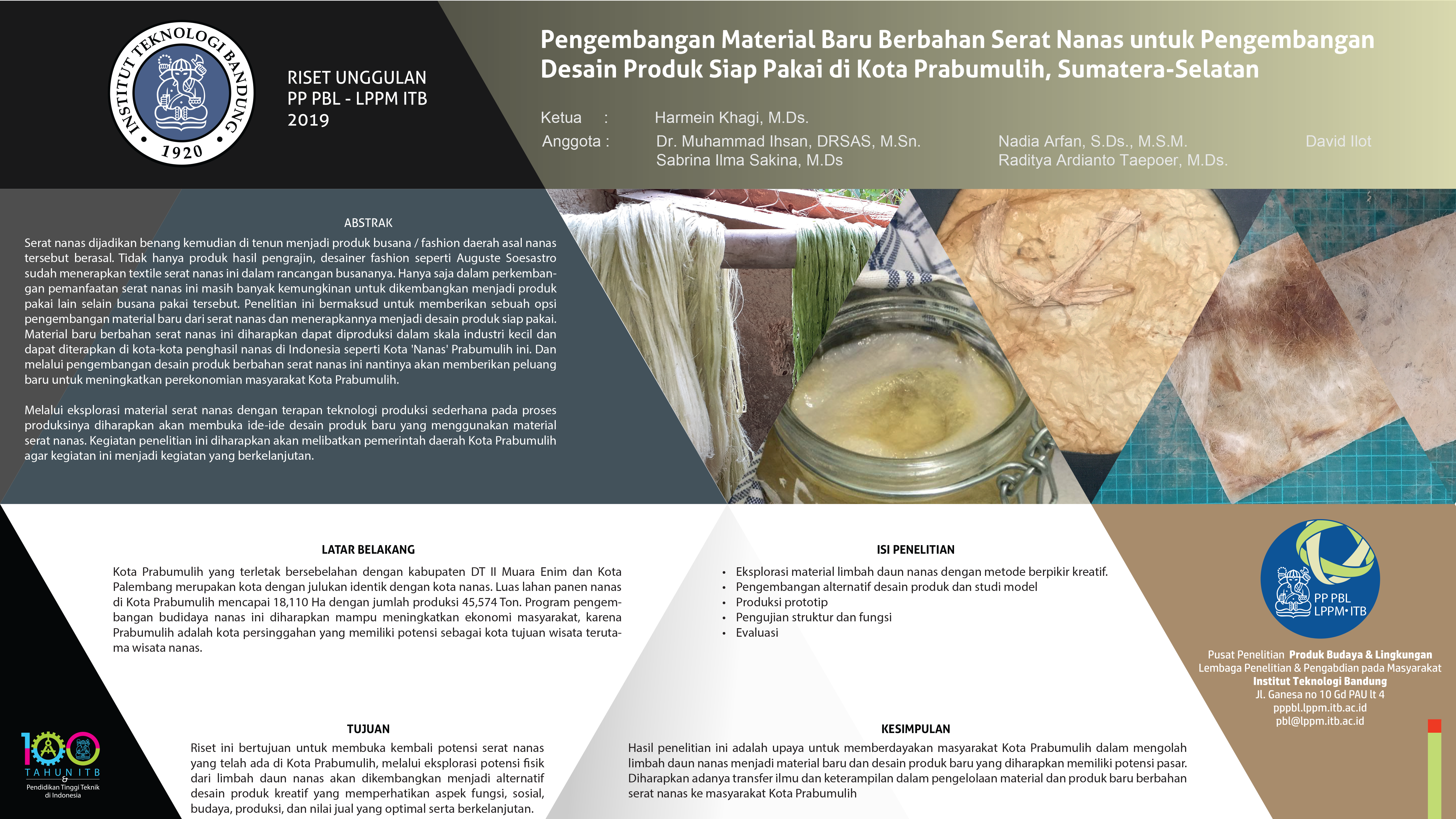 Pengembangan Material Berbahan Serat Daun Nanas Untuk Pengembangan Desain Produk Siap Pakai Studi Kasus Kota Prabumulih Sumatera Selatan Design Ethnography Lab