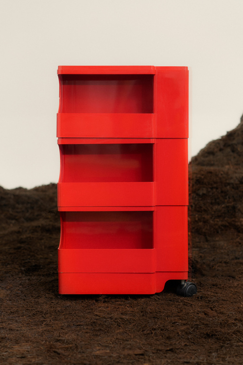 SWEETERFAT 1970S RED JOE COLOMBO BOBY TROLLEY
