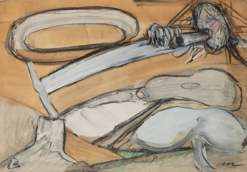 Fabio Mauri, Untitled [Apocalypse], 1983, mixed media on paper, cm 70x100