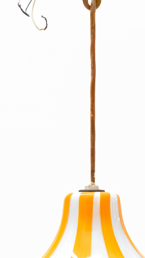 1950s cipolla pendant lamp Massimo vignelli for venini Murano glass 