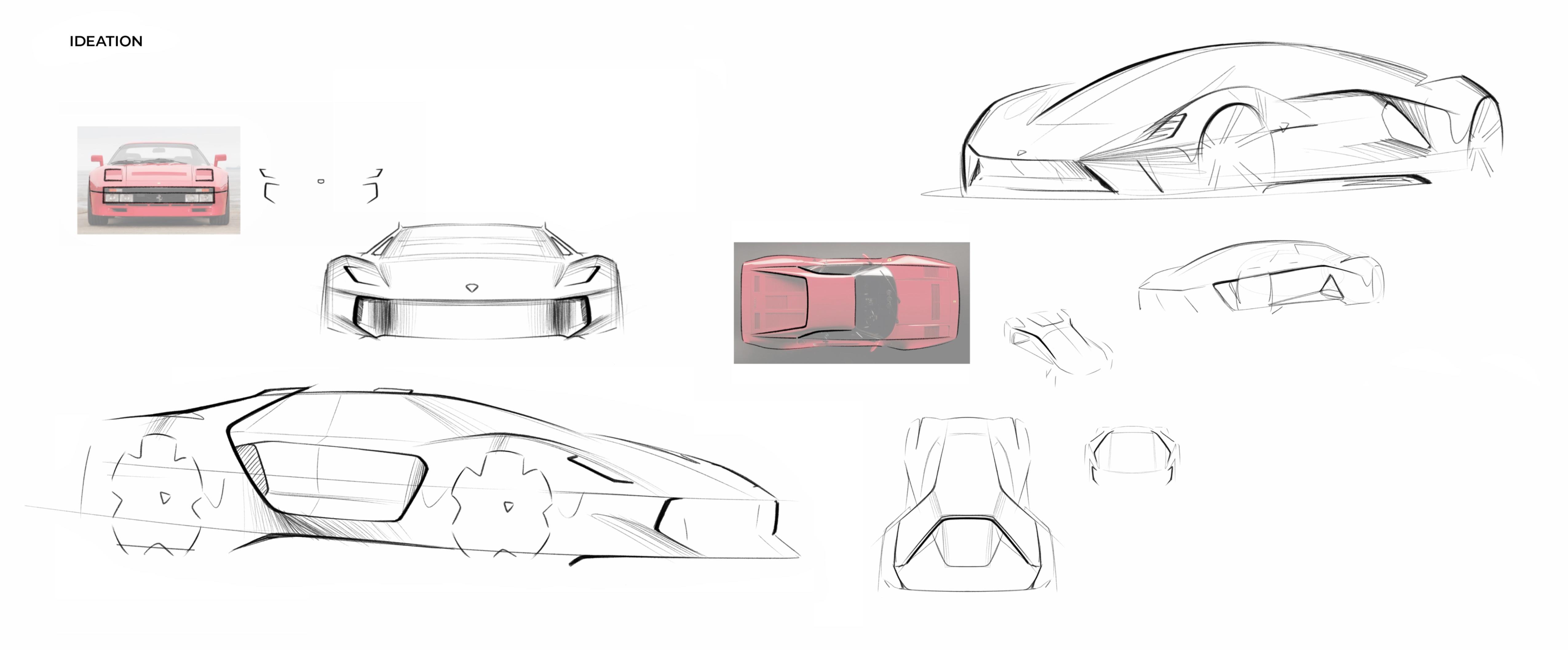Supercar design Sketch by Maksym Shkinder - Car Body Design