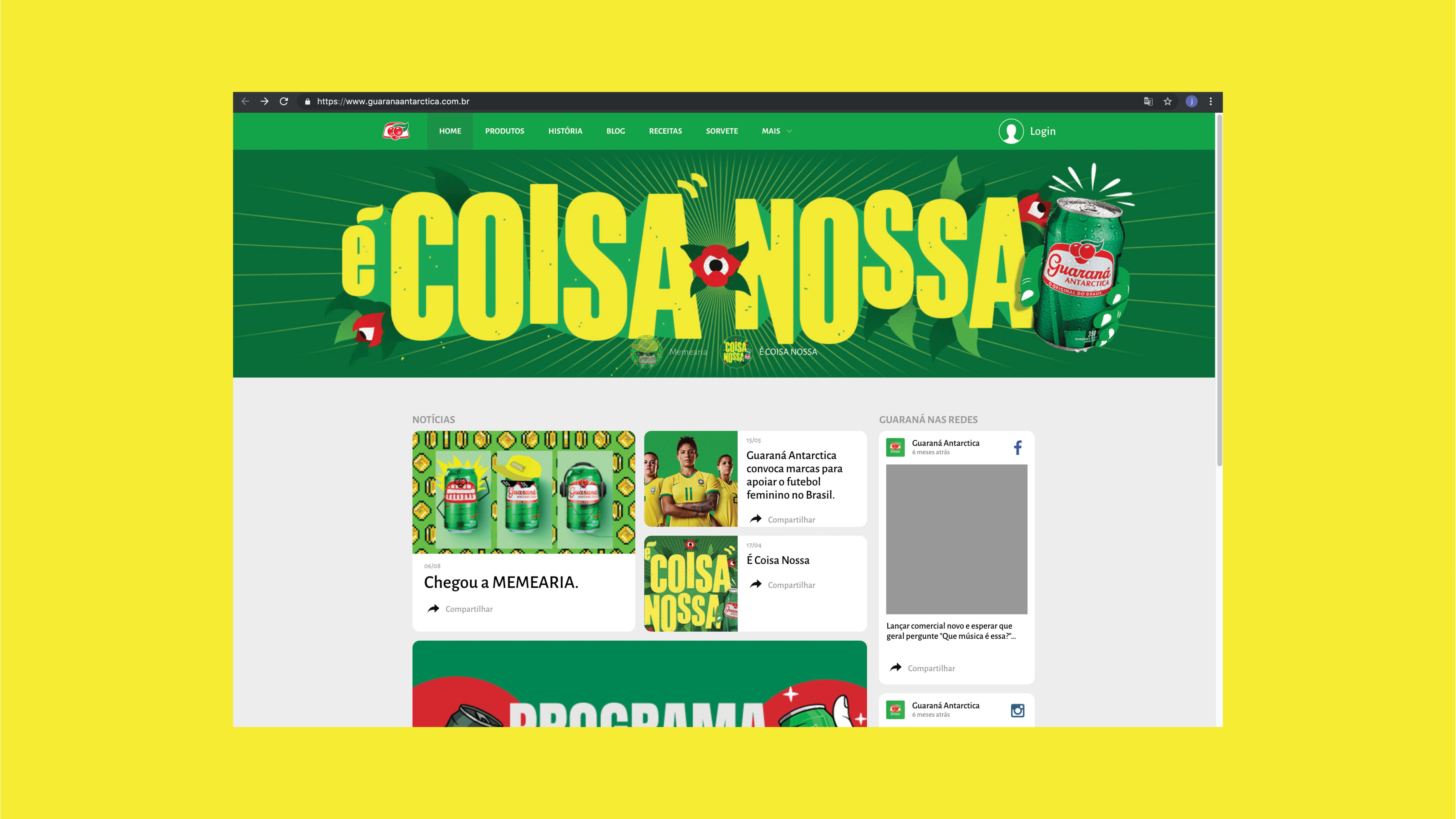  Canal Coisa Nossa de Guaraná Antarctica lança lojinha com produtos  exclusivos, : : CidadeMarketing : 