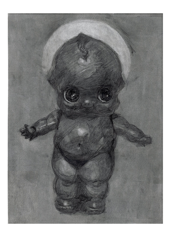 Kewpie, "Our Lord" ☆ 18in x 24in  ☆ Graphite on paper