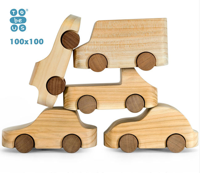 100% TobeUs: 100 Wooden Toy Cars by 100 Designers