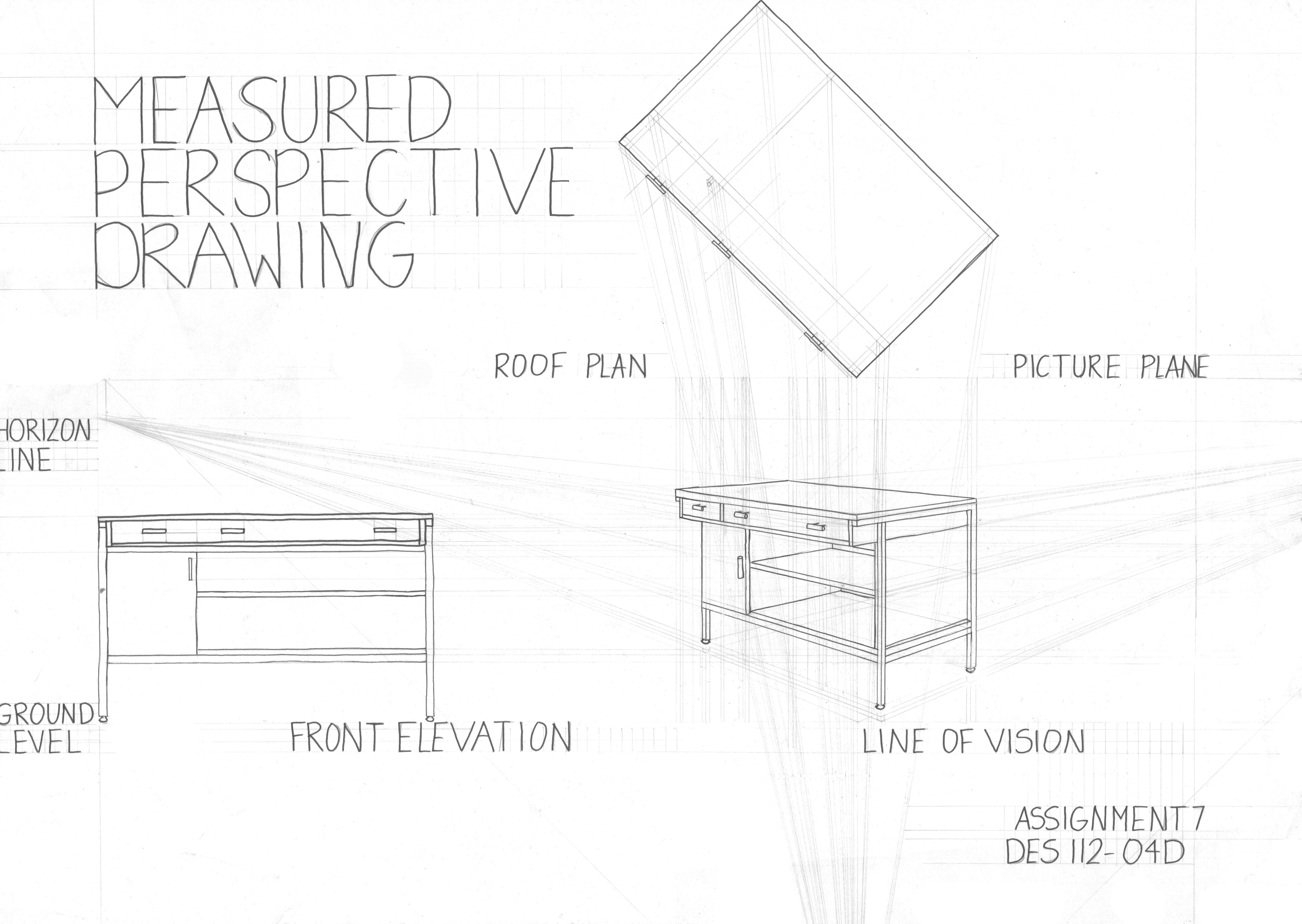 table perspective drawing