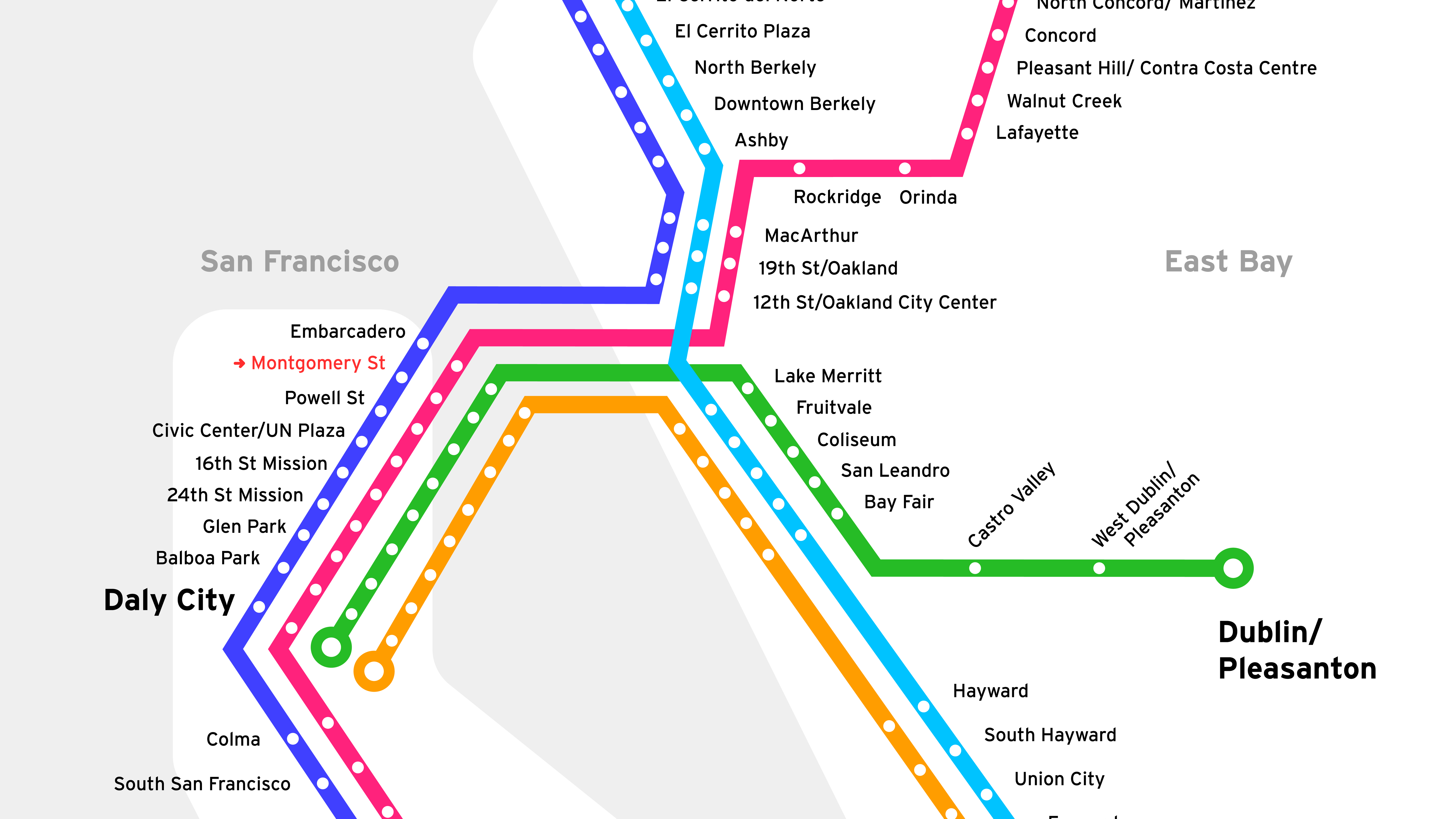 bay fair bart to nike store