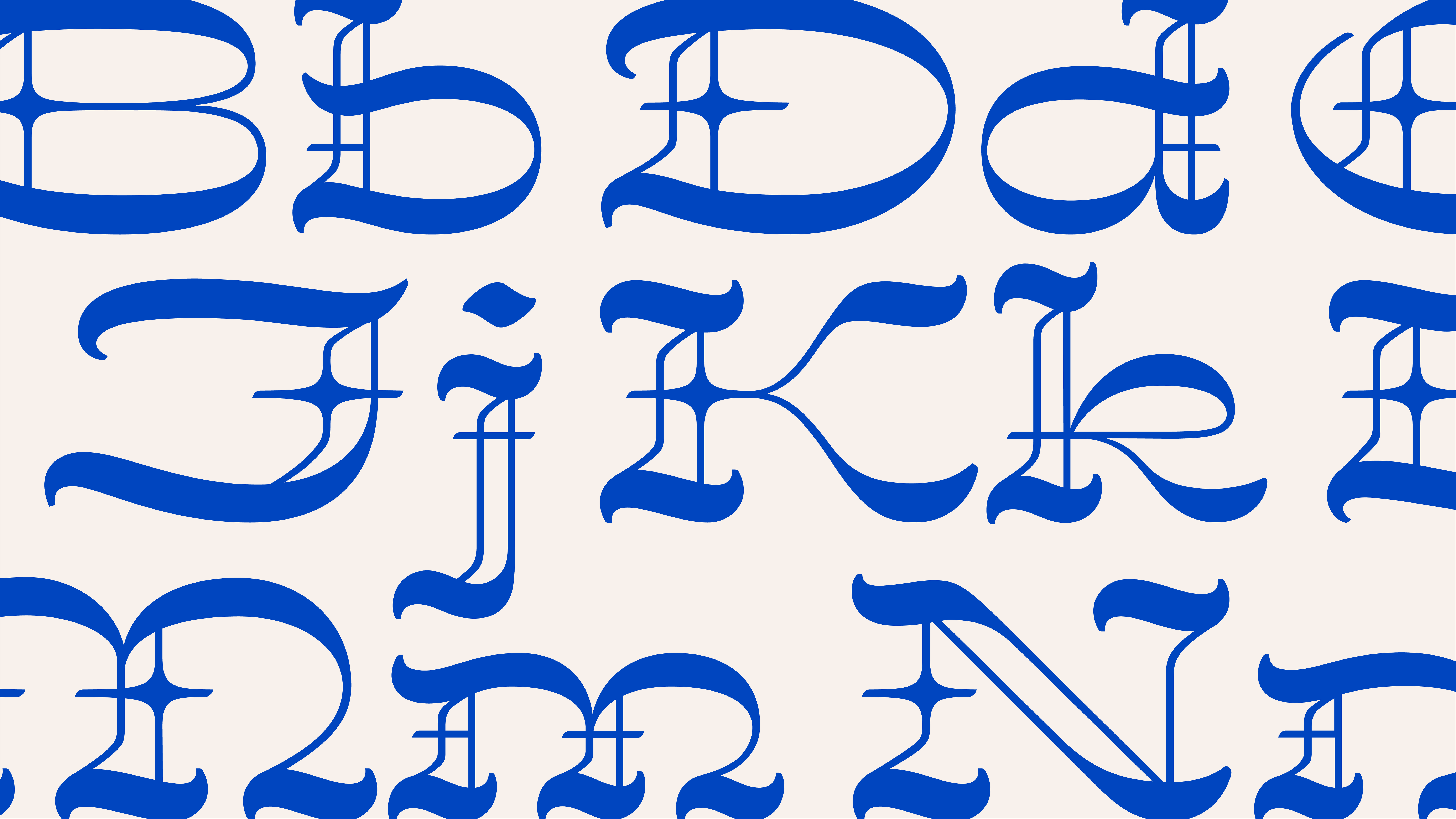 Rodeo Gothic Display Typeface - Lepa Juju Stojanovic